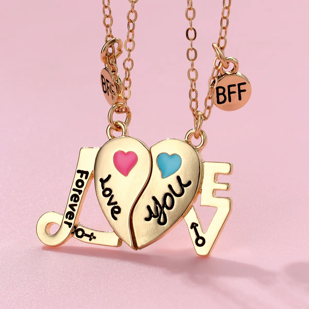Lot de 2 Colliers D'amitié - Coeur Aimanté - BFF - Best Friends Forever - Love Garcon Fille - Fantaisie - A partager
