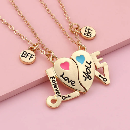 Lot de 2 Colliers D'amitié - Coeur Aimanté - BFF - Best Friends Forever - Love Garcon Fille - Fantaisie - A partager