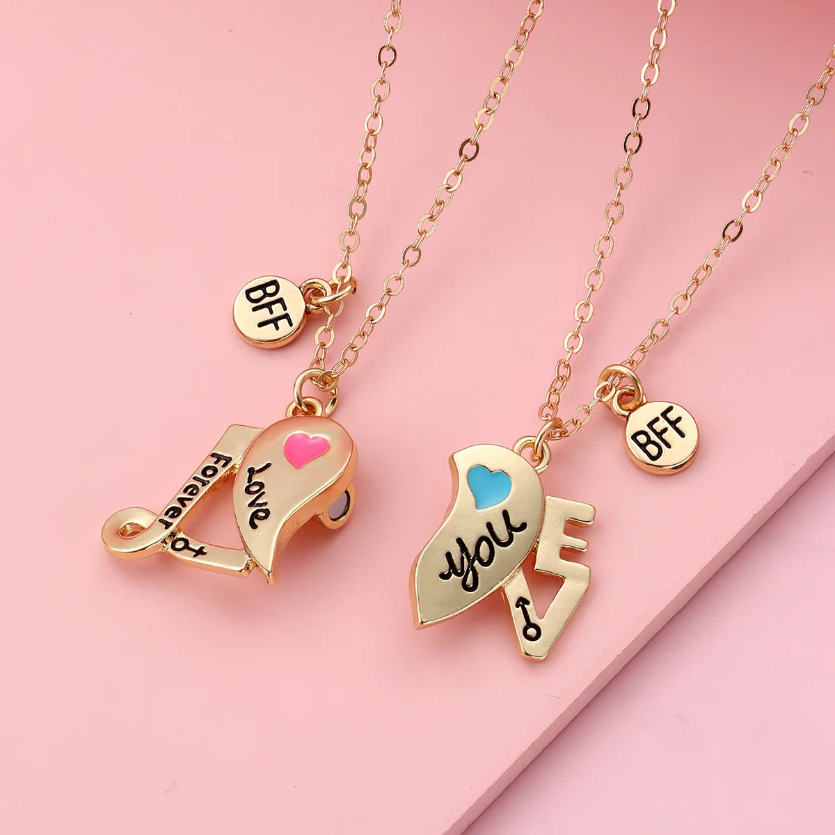 Lot de 2 Colliers D'amitié - Coeur Aimanté - BFF - Best Friends Forever - Love Garcon Fille - Fantaisie - A partager