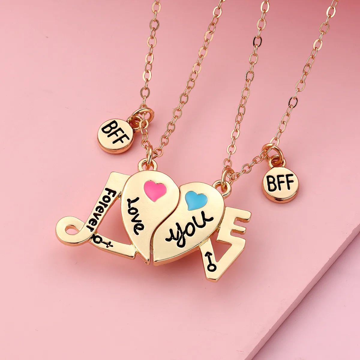 Lot de 2 Colliers D'amitié - Coeur Aimanté - BFF - Best Friends Forever - Love Garcon Fille - Fantaisie - A partager