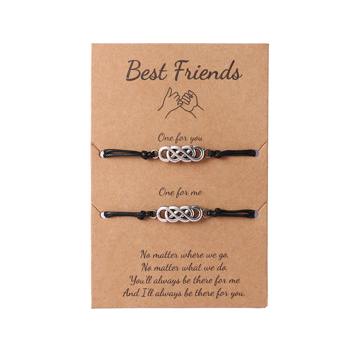 Set of 2 Adjustable Football Friendship Cord Bracelets - BFF Best Friends Forever - Fancy - To share