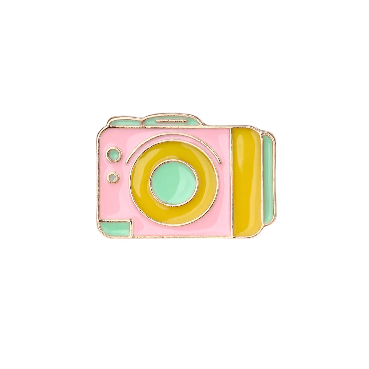 Pin's Broche avec Carte - Appareil Photo - Fantaisie - Alliage Email