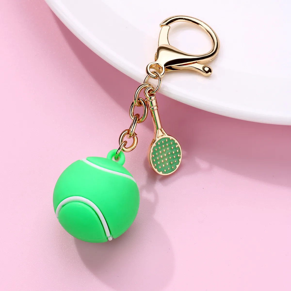 Porte Clés avec Carte - Ballons de Sport - Silicone - Pendentif Sac Kawaii Mignon Fun