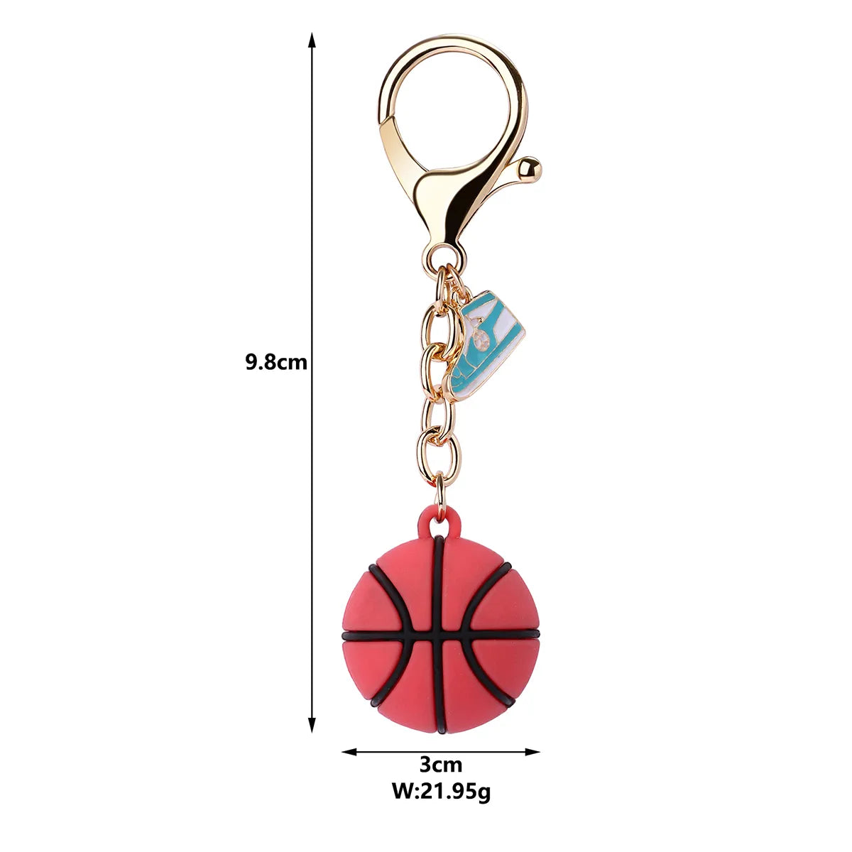 Porte Clés avec Carte - Ballons de Sport - Silicone - Pendentif Sac Kawaii Mignon Fun