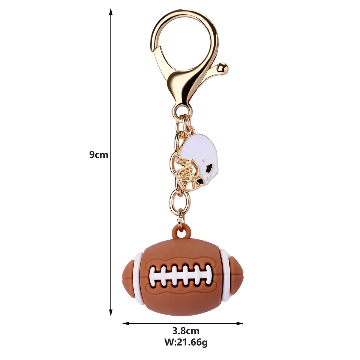 Porte Clés avec Carte - Ballons de Sport - Silicone - Pendentif Sac Kawaii Mignon Fun