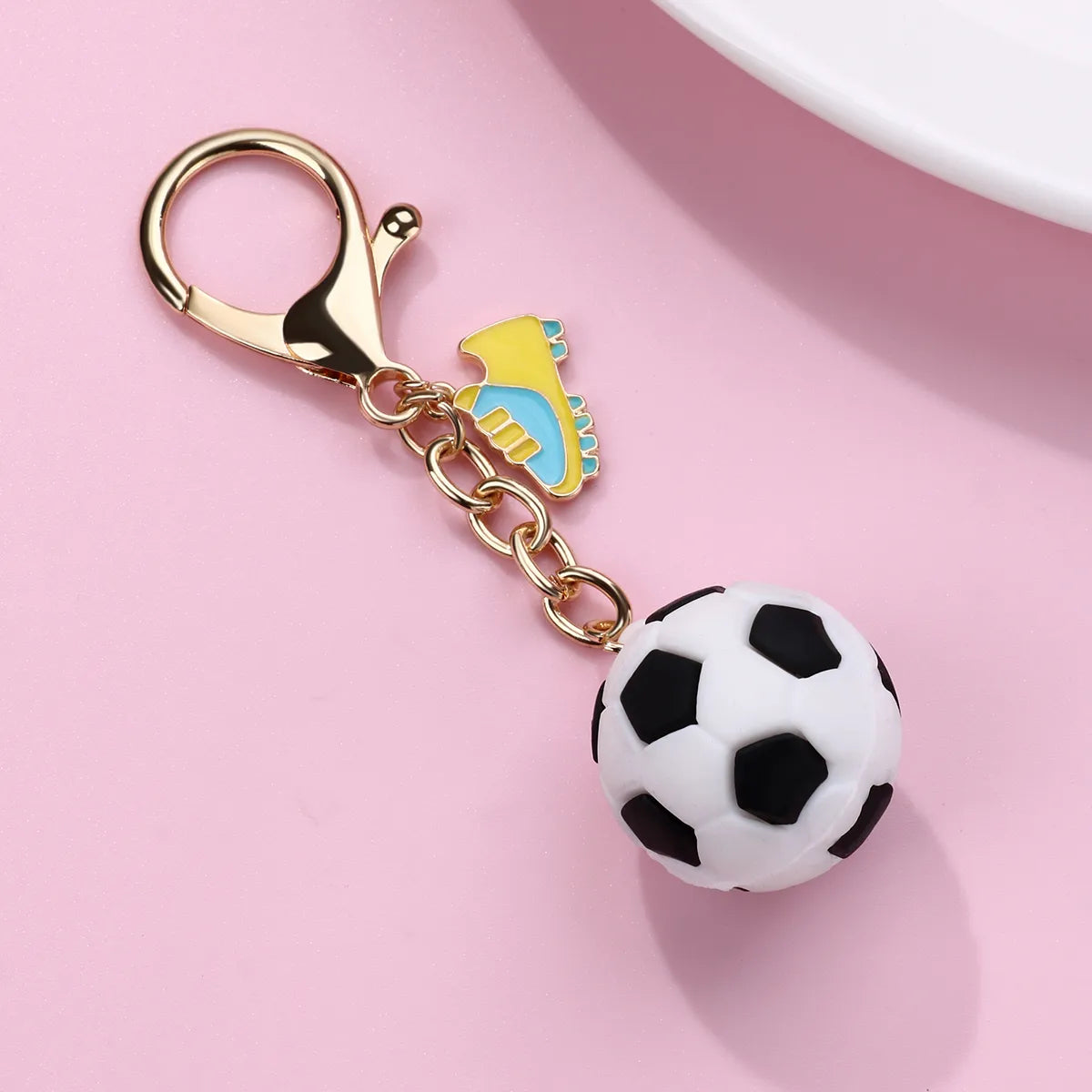 Porte Clés avec Carte - Ballons de Sport - Silicone - Pendentif Sac Kawaii Mignon Fun
