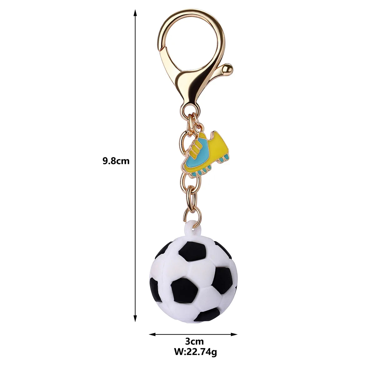 Porte Clés avec Carte - Ballons de Sport - Silicone - Pendentif Sac Kawaii Mignon Fun