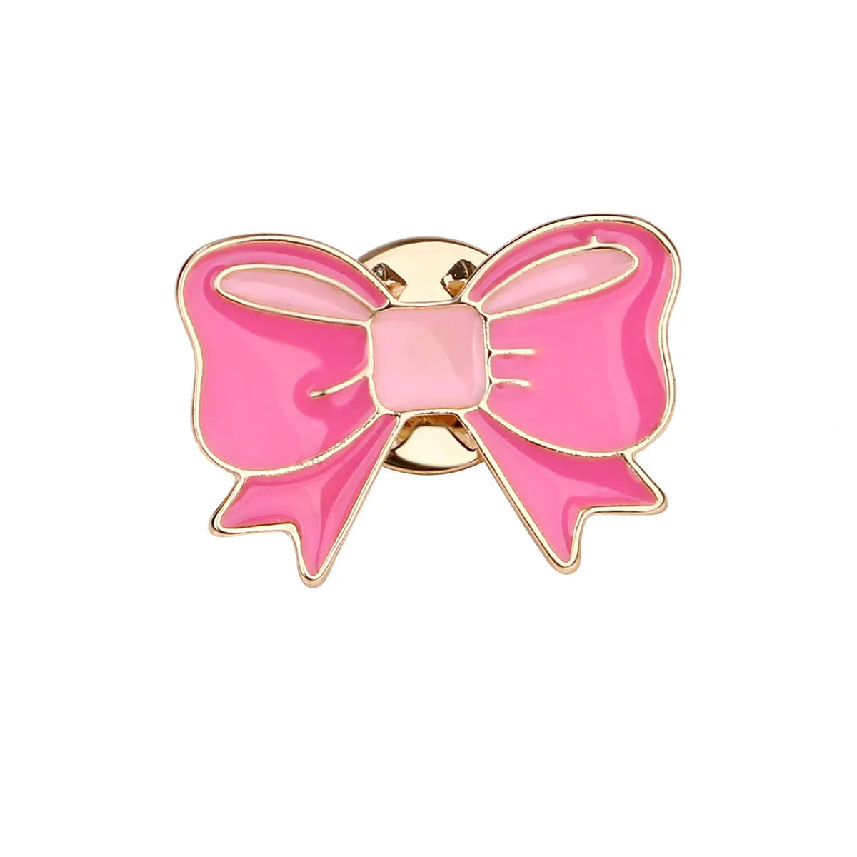 Pin's Broche avec Carte - Noeud Rose - Fantaisie - Alliage Email