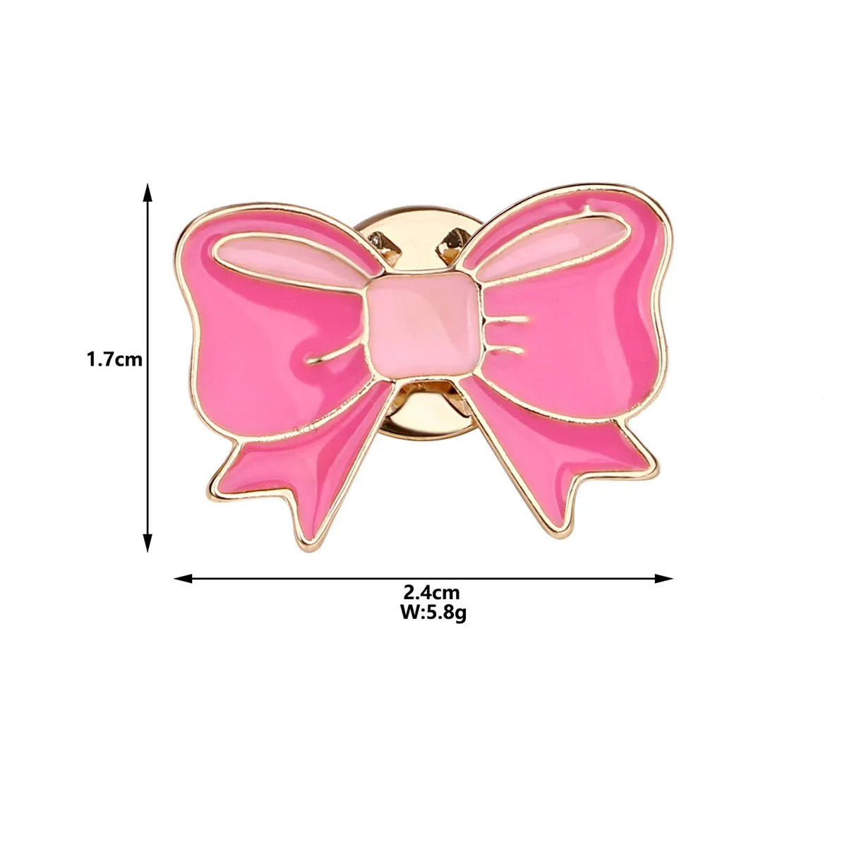 Pin's Broche avec Carte - Noeud Rose - Fantaisie - Alliage Email
