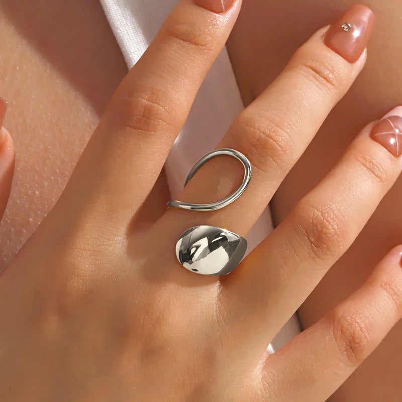 Set of 2 Heartbeat Heartbeat Friendship Rings - BFF Best Friends Couple Lovers - Adjustable Rings - Electrocardiogram