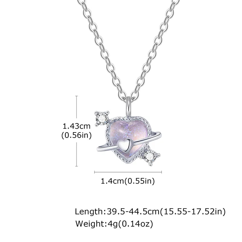 Lot de 3 Colliers D'amitié - Lune Coeur Etoile  - BFF - Best Friends Forever - Acier Inoxydable - Pendentif Mignon - Amitié