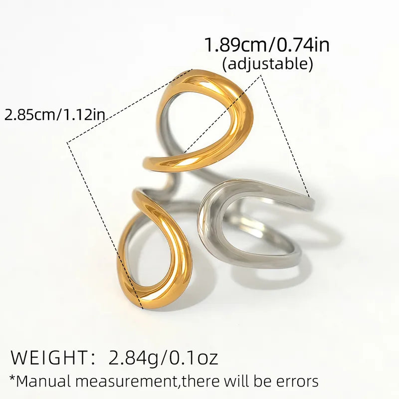Set of 2 Heartbeat Heartbeat Friendship Rings - BFF Best Friends Couple Lovers - Adjustable Rings - Electrocardiogram