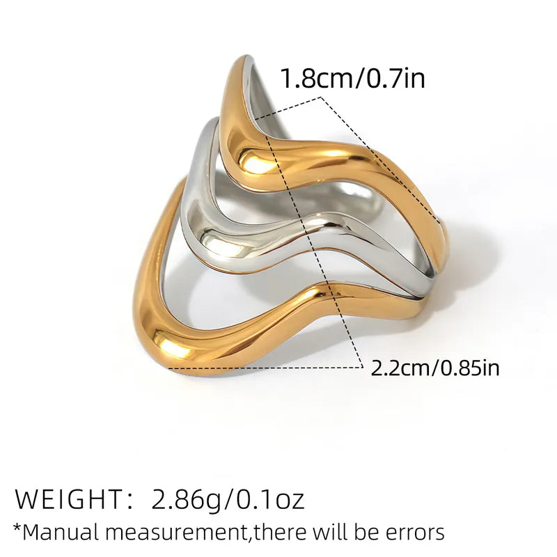 Set of 2 Heartbeat Heartbeat Friendship Rings - BFF Best Friends Couple Lovers - Adjustable Rings - Electrocardiogram