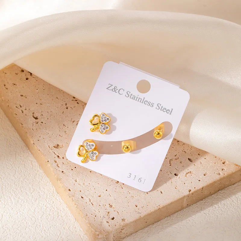 Boucles Oreilles - Lot 2 Paires - Acier Inoxydable 316L - Clous d'oreilles