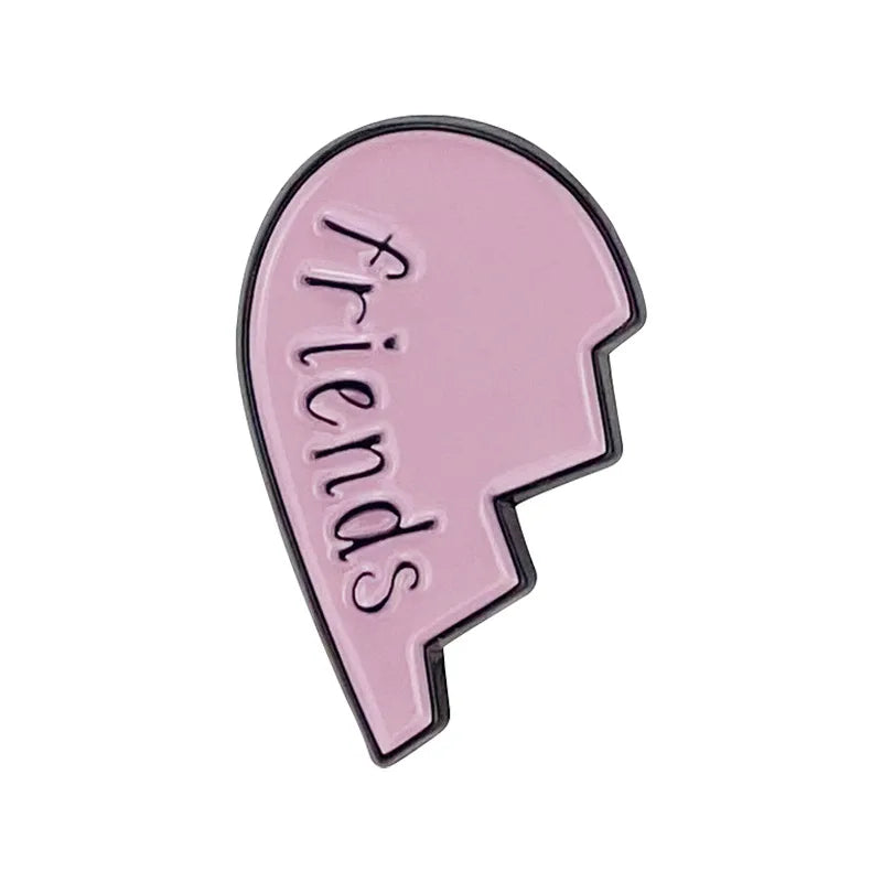 Pin's Broche BFF - Best Friends Forever - Besties - Fantaisie - Alliage Email