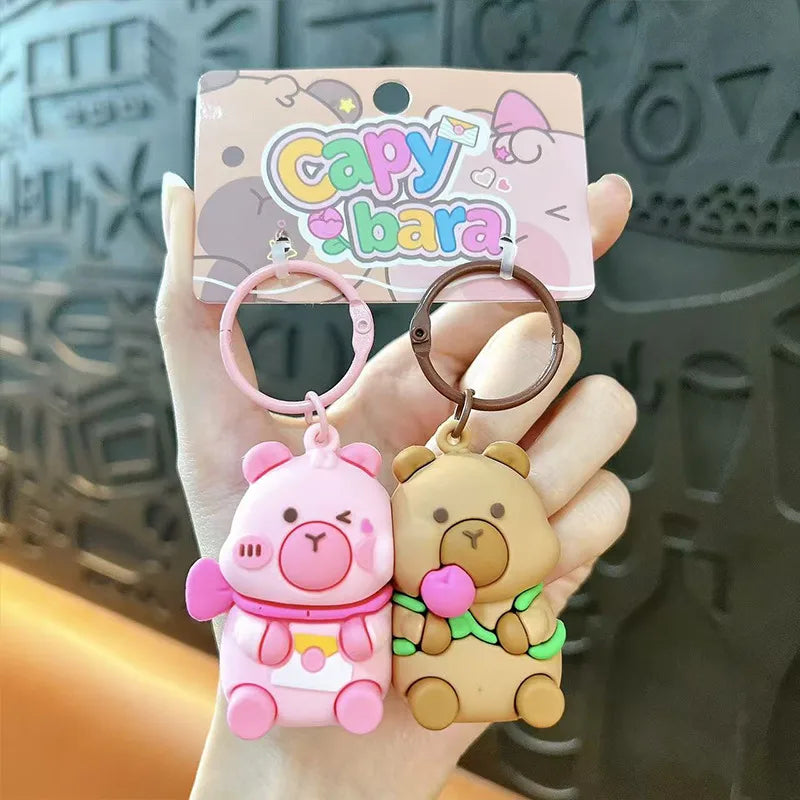 Porte Clés - Mignon Cappy Bara - A Partager - Aimanté - Amoureux - Meilleurs Amis - Pendentif Sac - BFF - Best Friends - Amitié (Copie)