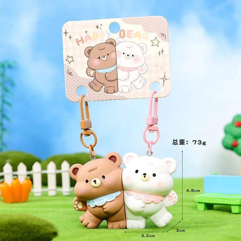 Porte Clés - Mignon Oursons - A Partager - Aimanté - Amoureux - Meilleurs Amis - Pendentif Sac - BFF - Best Friends - Amitié