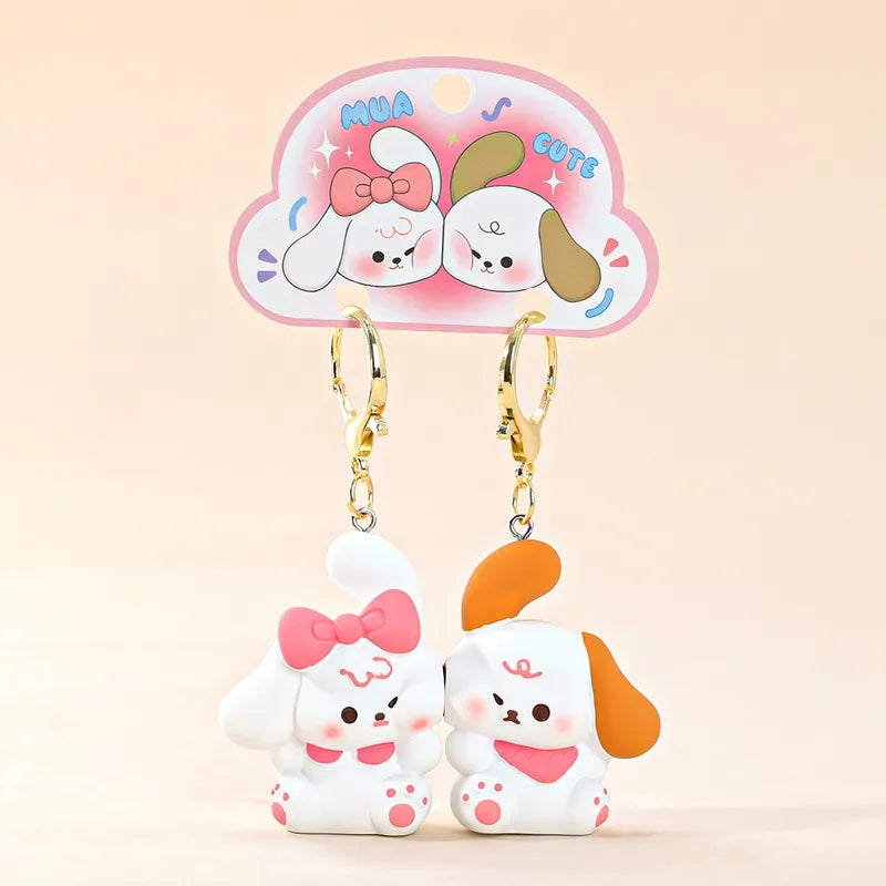 Porte Clés - Mignon Chiens - A Partager - Aimanté - Amoureux - Meilleurs Amis - Pendentif Sac - BFF - Best Friends - Amitié