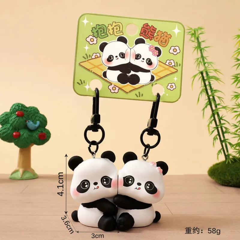 Porte Clés - Mignon Panda - A Partager - Aimanté - Amoureux - Meilleurs Amis - Pendentif Sac - BFF - Best Friends - Amitié