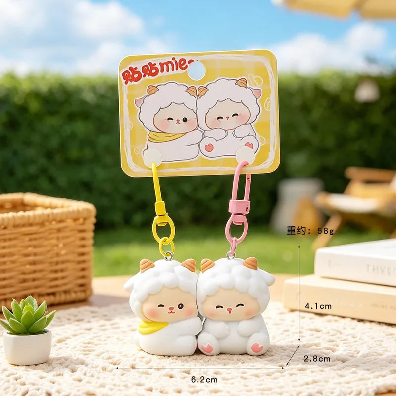 Porte Clés - Mignon Mouton - A Partager - Aimanté - Amoureux - Meilleurs Amis - Pendentif Sac - BFF - Best Friends - Amitié
