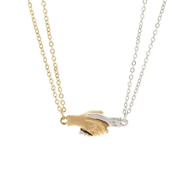 Lot de 2 Colliers D'amitié - Mains Ensemble Aimantées - BFF - Best Friends Forever - Couple Amoureux - Fantaisie - Pendentif Aimanté