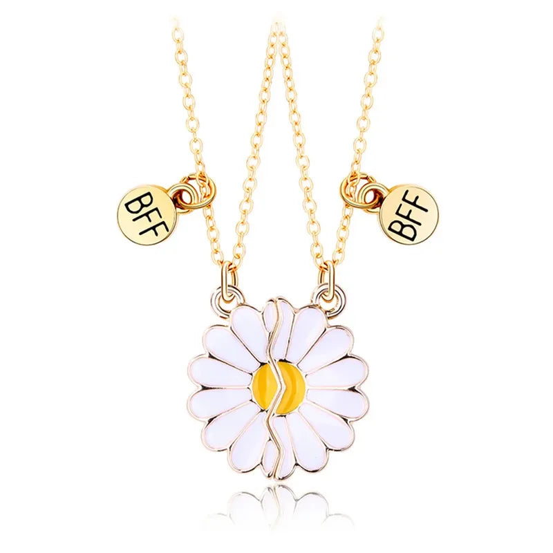 Lot de 2 Collier BFF - Marguerite - Best Friends Forever - Amitié - A partager