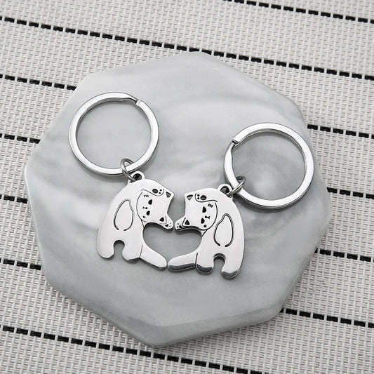 Porte Clés - Mignon Chat - Acier Inoxydable - A Partager - Amoureux - Meilleurs Amis - Pendentif Sac - BFF - Best Friends