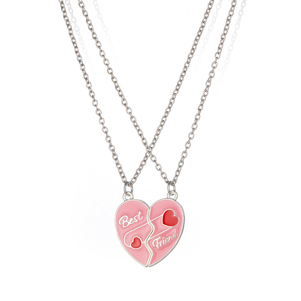 Lot de 2 Colliers ou Bracelets BFF - Coeur Aimanté Trombone - Best Friends - Amoureux Meilleurs Amis Couple Amitié