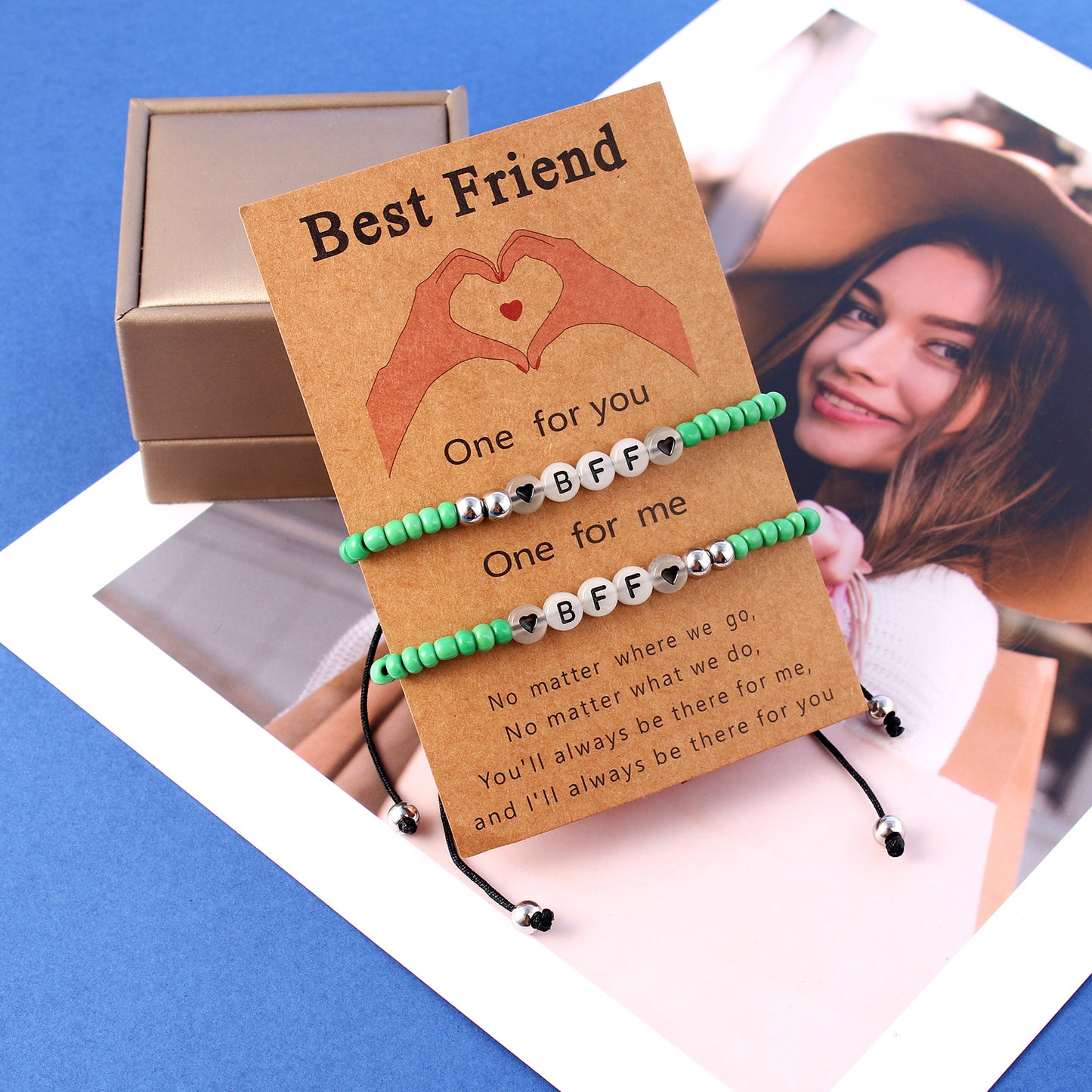 Set of 2 Adjustable Cord Bracelets Best Friends Ying Yang - BFF Best Friends - Fantasy - Magnetic Pendant - Lovers - Couple