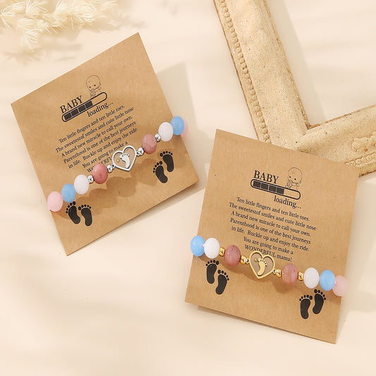 Bracelet Pierre Naturelle Cordon réglable - Baby Loading - Acier Inoxydable