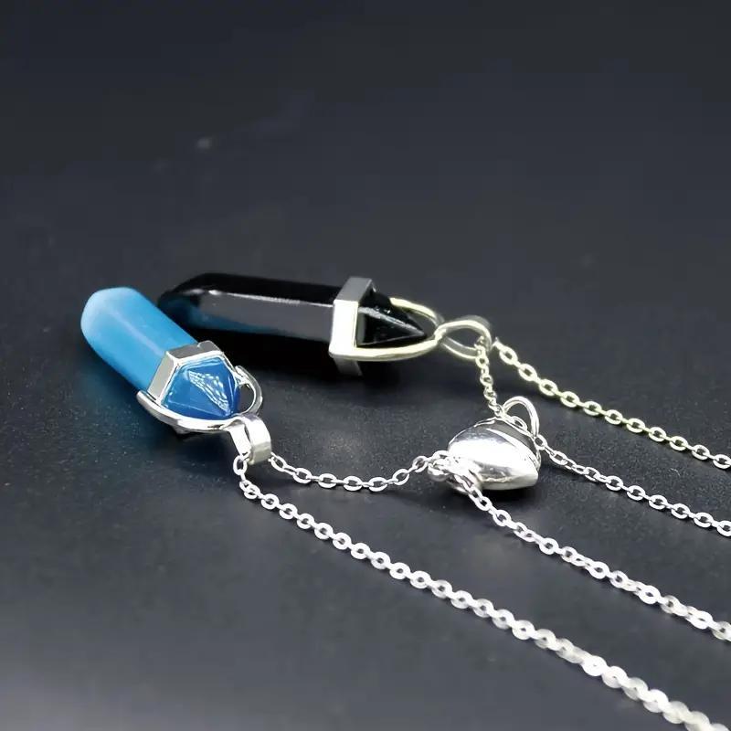 Set of 2 Friendship Necklaces Chains - Hip Hop Astronaut - BFF Best Friends Forever - Fantasy - Heart Magnetic Pendant - Lovers Couple