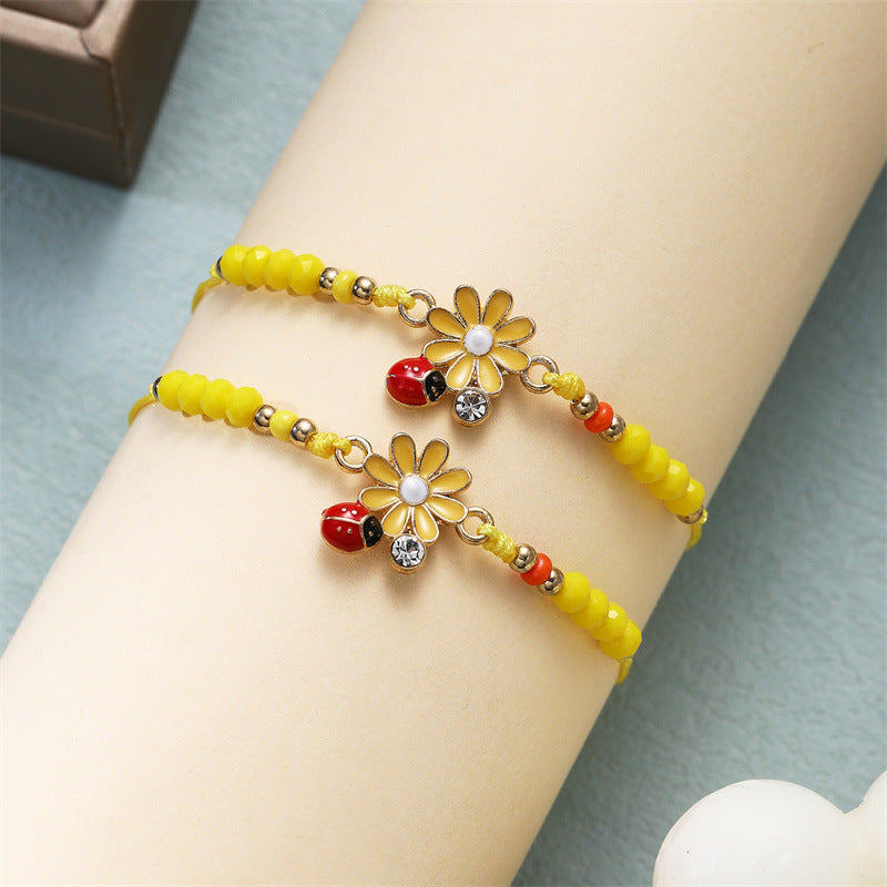 Set of 2 Adjustable Cord Bracelets Best Friends Ying Yang - BFF Best Friends - Fantasy - Magnetic Pendant - Lovers - Couple