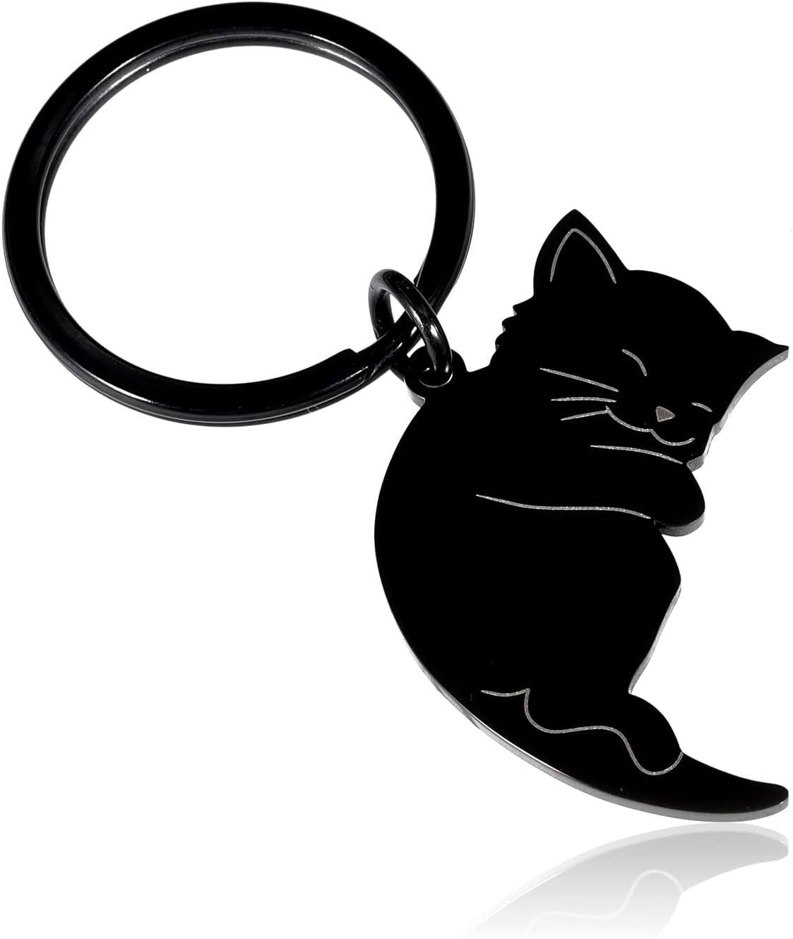 Lot de 2 Porte Clés - Chats Entrelacés - BFF - Best Friends Forever - Amoureux Couple Amitié - Pendentif de Sac