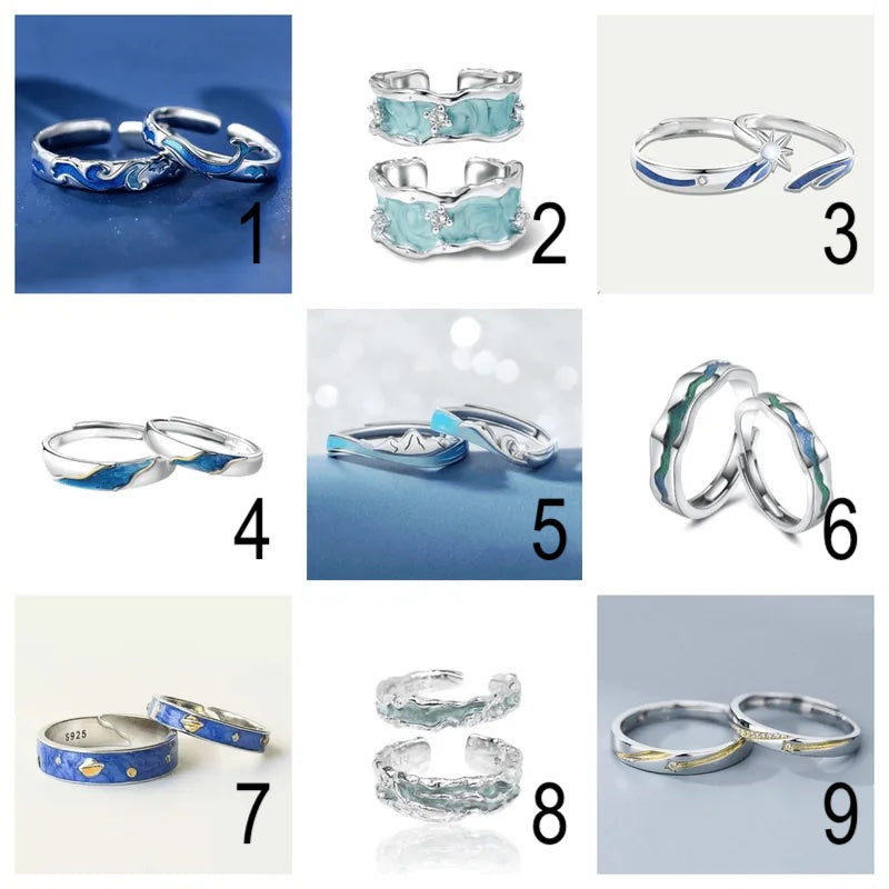 Lot de 2 Anneaux Réglables III - Bagues à partager - BFF - Best Friends Forever - Couple Amoureux Amitié - Saint Valentin