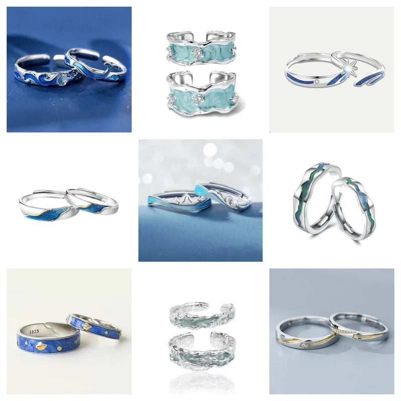 Lot de 2 Anneaux Réglables III - Bagues à partager - BFF - Best Friends Forever - Couple Amoureux Amitié - Saint Valentin