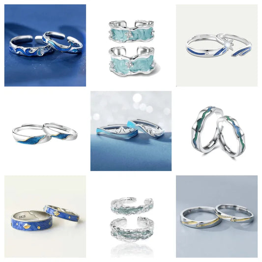 Lot de 2 Anneaux Réglables III - Bagues à partager - BFF - Best Friends Forever - Couple Amoureux Amitié - Saint Valentin