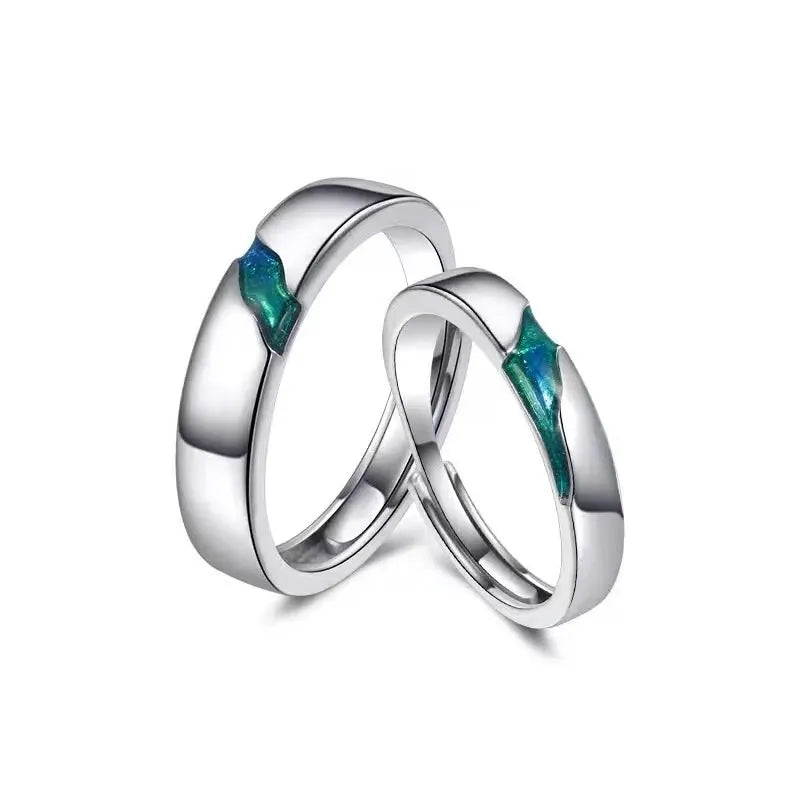 Lot de 2 Anneaux Réglables pour adultes - I - Bagues - BFF - Best Friends Forever - Couple Amoureux Amitié - Saint Valentin