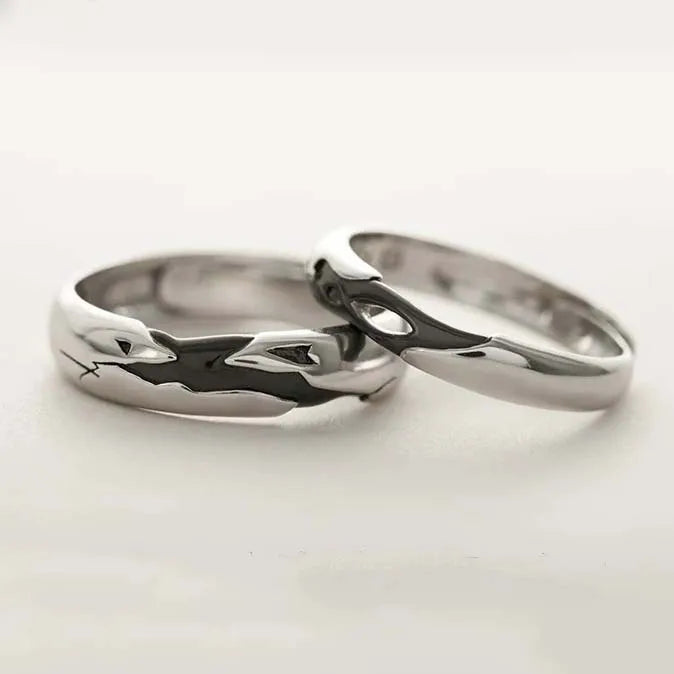 Lot de 2 Anneaux Réglables pour Adultes - II - Bagues - A partager - BFF - Best Friends Forever - Couple Amoureux Amitié - Saint Valentin