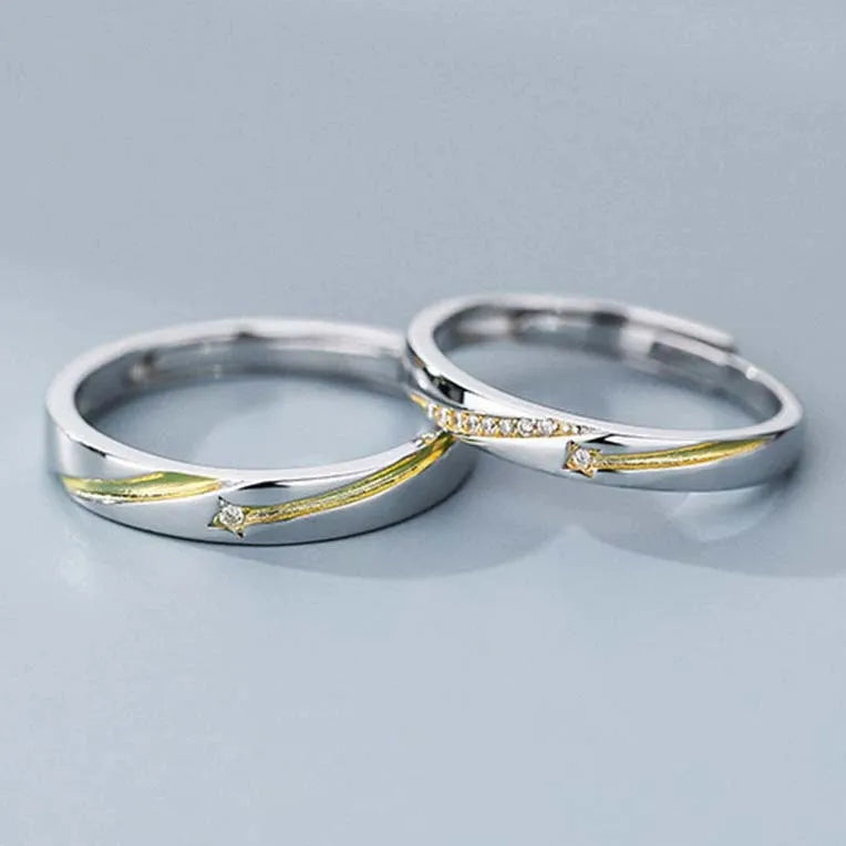 Lot de 2 Anneaux Réglables III - Bagues à partager - BFF - Best Friends Forever - Couple Amoureux Amitié - Saint Valentin