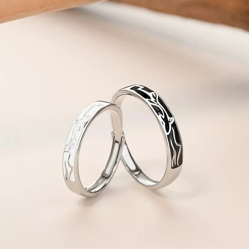 Lot de 2 Anneaux Réglables pour Adultes - II - Bagues - A partager - BFF - Best Friends Forever - Couple Amoureux Amitié - Saint Valentin