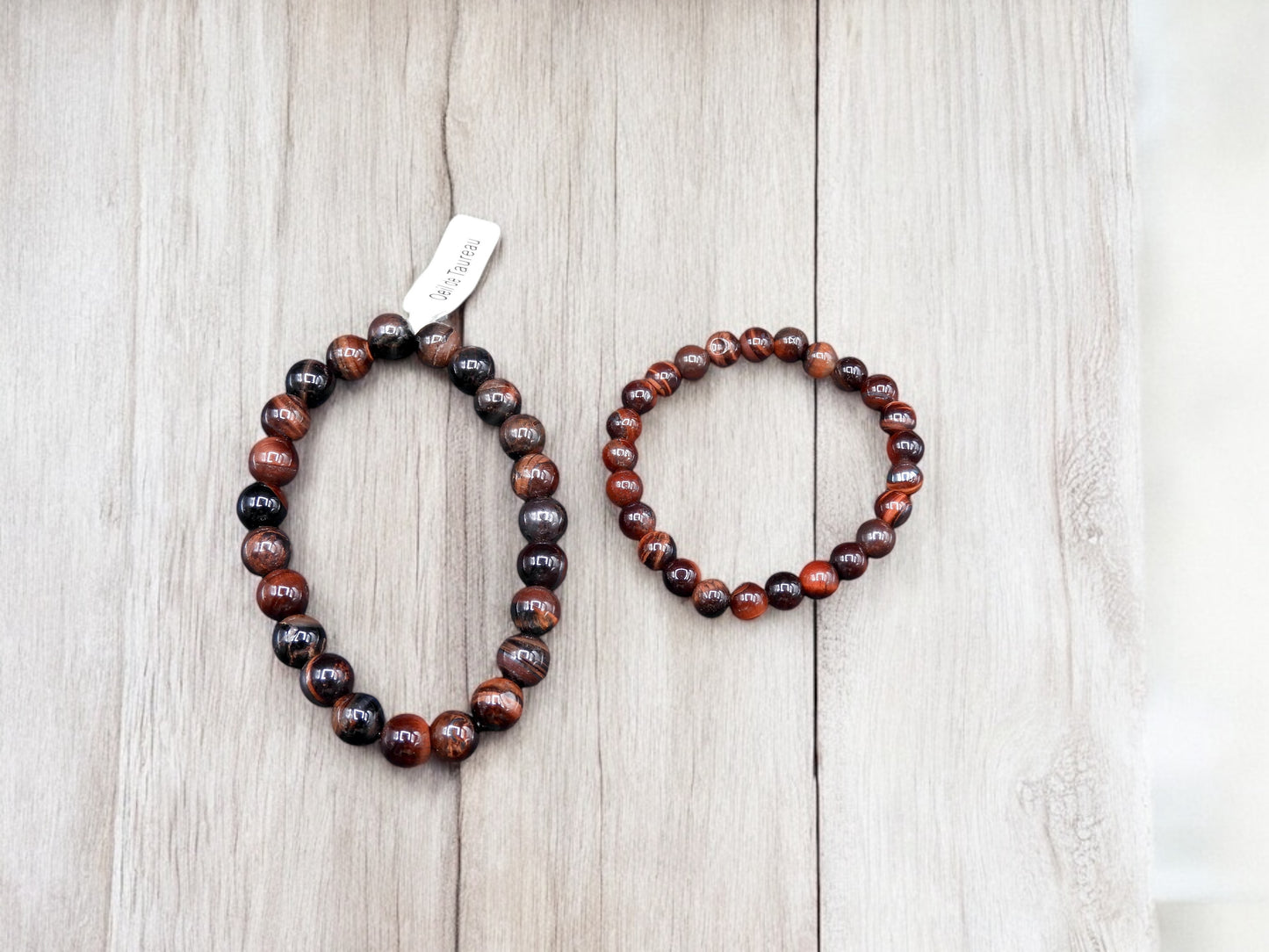 Bracelet Pierre Naturelle - Oeil de Taureau - Circulation Sanguine Articulations