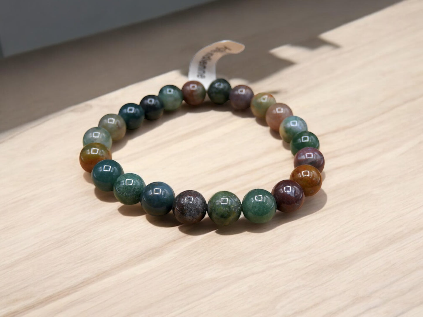 Bracelet Pierre Naturelle - Agate Indienne - Aide à Pardonner Stop la Colère Intérieure