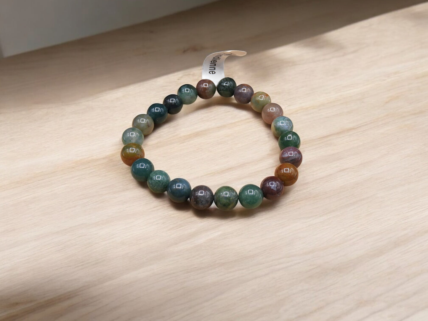 Bracelet Pierre Naturelle - Agate Indienne - Aide à Pardonner Stop la Colère Intérieure