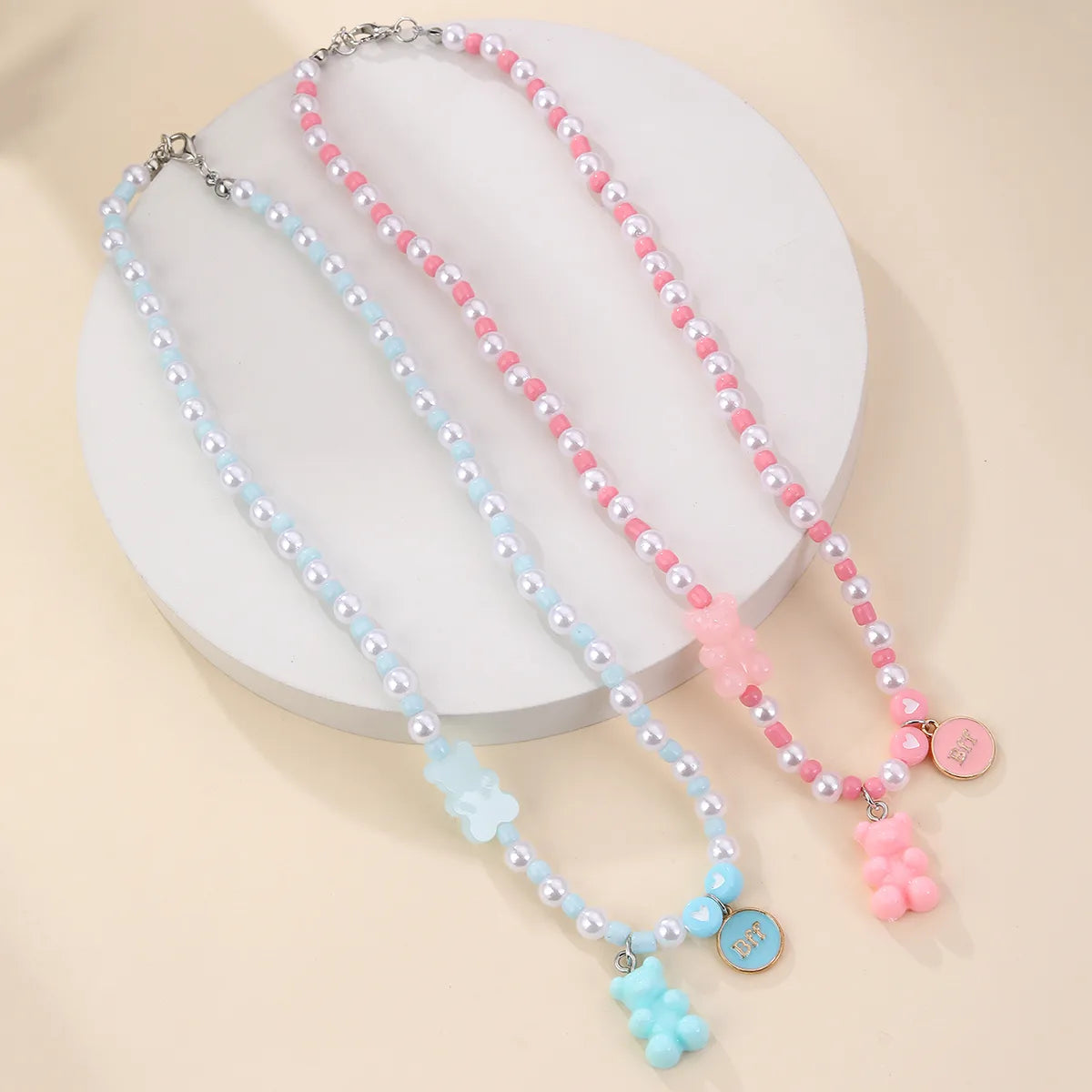 CHILDREN - Set of 2 Friendship Necklace Chains - BFF Best Friends Forever - Fantasy - Butterfly Pendant