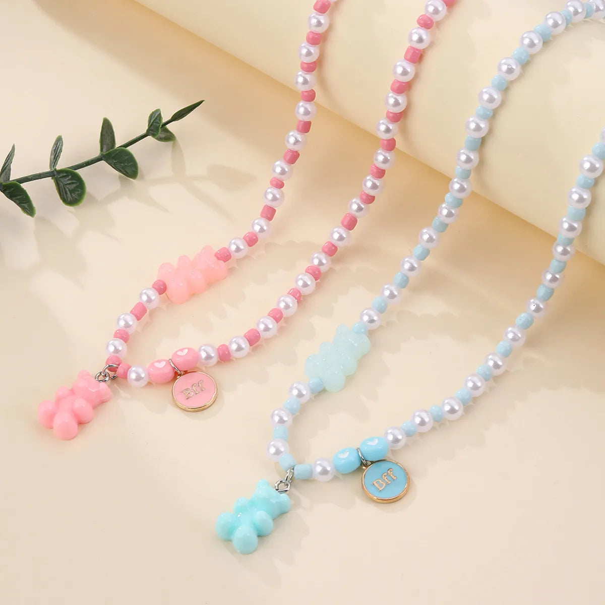 CHILDREN - Set of 2 Friendship Necklace Chains - BFF Best Friends Forever - Fantasy - Butterfly Pendant