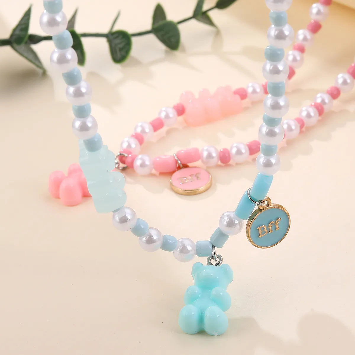 CHILDREN - Set of 2 Friendship Necklace Chains - BFF Best Friends Forever - Fantasy - Butterfly Pendant