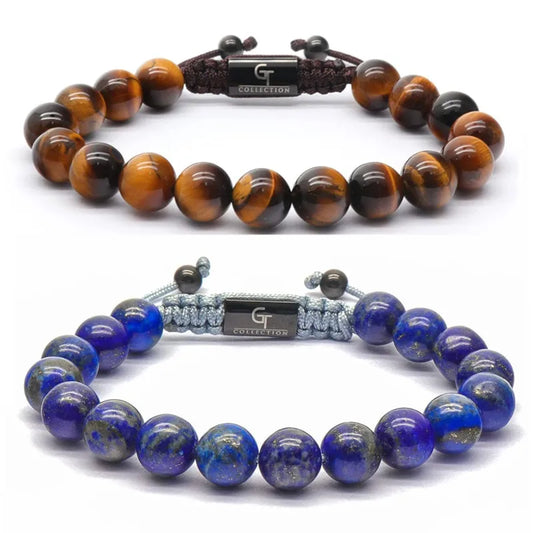 Bracelet Pierre Naturelle Cordon Réglable - Homme - Pendentif Collection GT