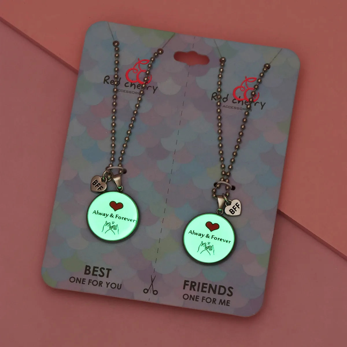 KINDER – Set aus 2 Herz-Freundschaftsketten – BFF Best Friends Forever – Ausgefallen – Anhänger zum Teilen