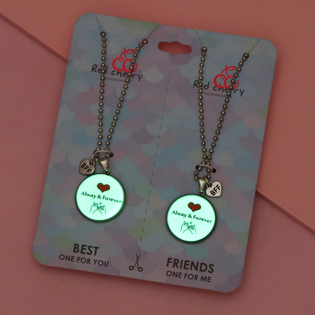 KINDER – Set aus 2 Herz-Freundschaftsketten – BFF Best Friends Forever – Ausgefallen – Anhänger zum Teilen