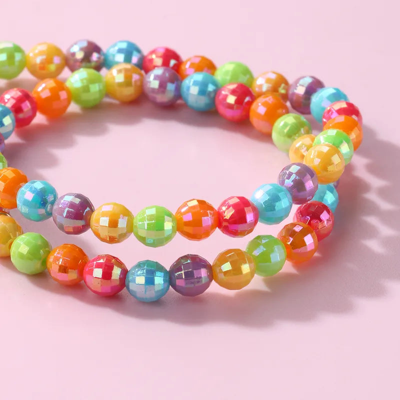 Parure 2 pièces avec Carte - Collier Bracelet - Licorne Arc en Ciel - Multicouleurs - Mignon Doré Paillettes